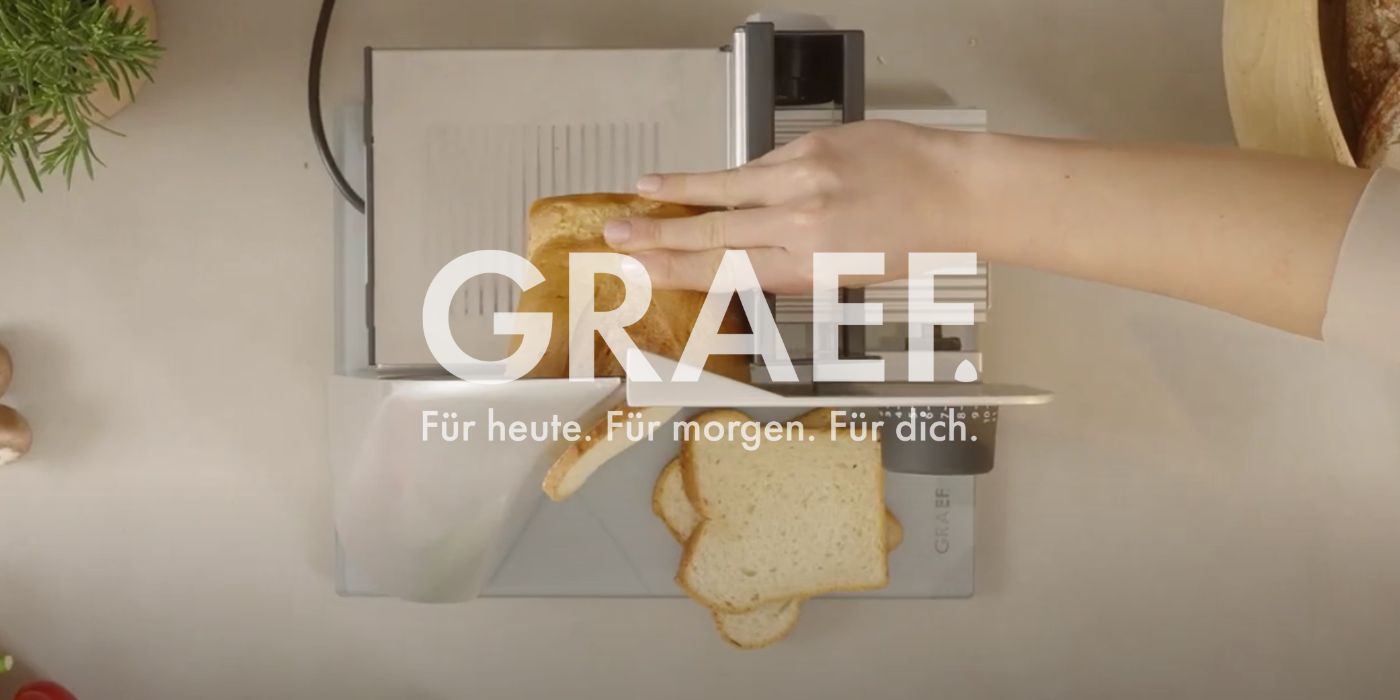 GRAEF Brotmaschine mit Toastbrot, Text: Für heute. Für morgen. Für dich.