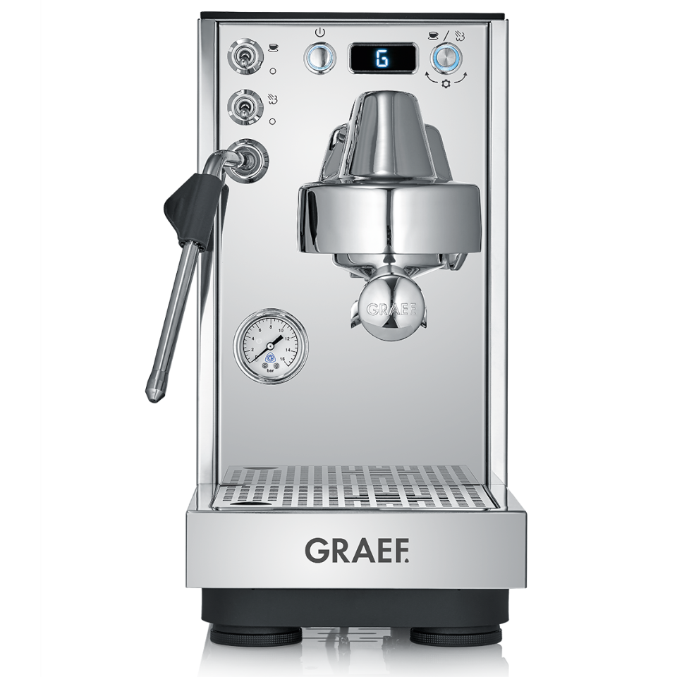 Graef Espressomaschine mit Dampfdüse und Manometer