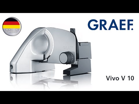 Graef Vivo V 10 Fleischschneider, Made in Germany, silberfarbenes Design