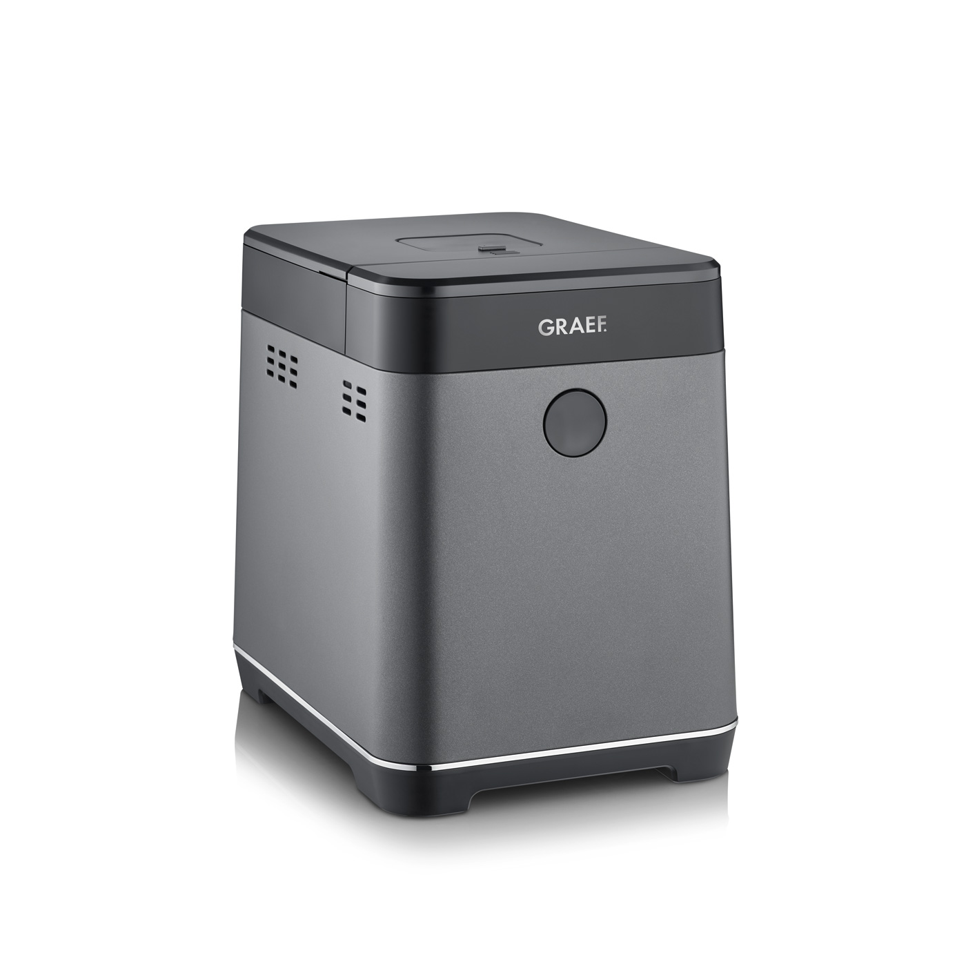 Graef ice cube maker, gray, modern design, elegant look, kitchen appliance