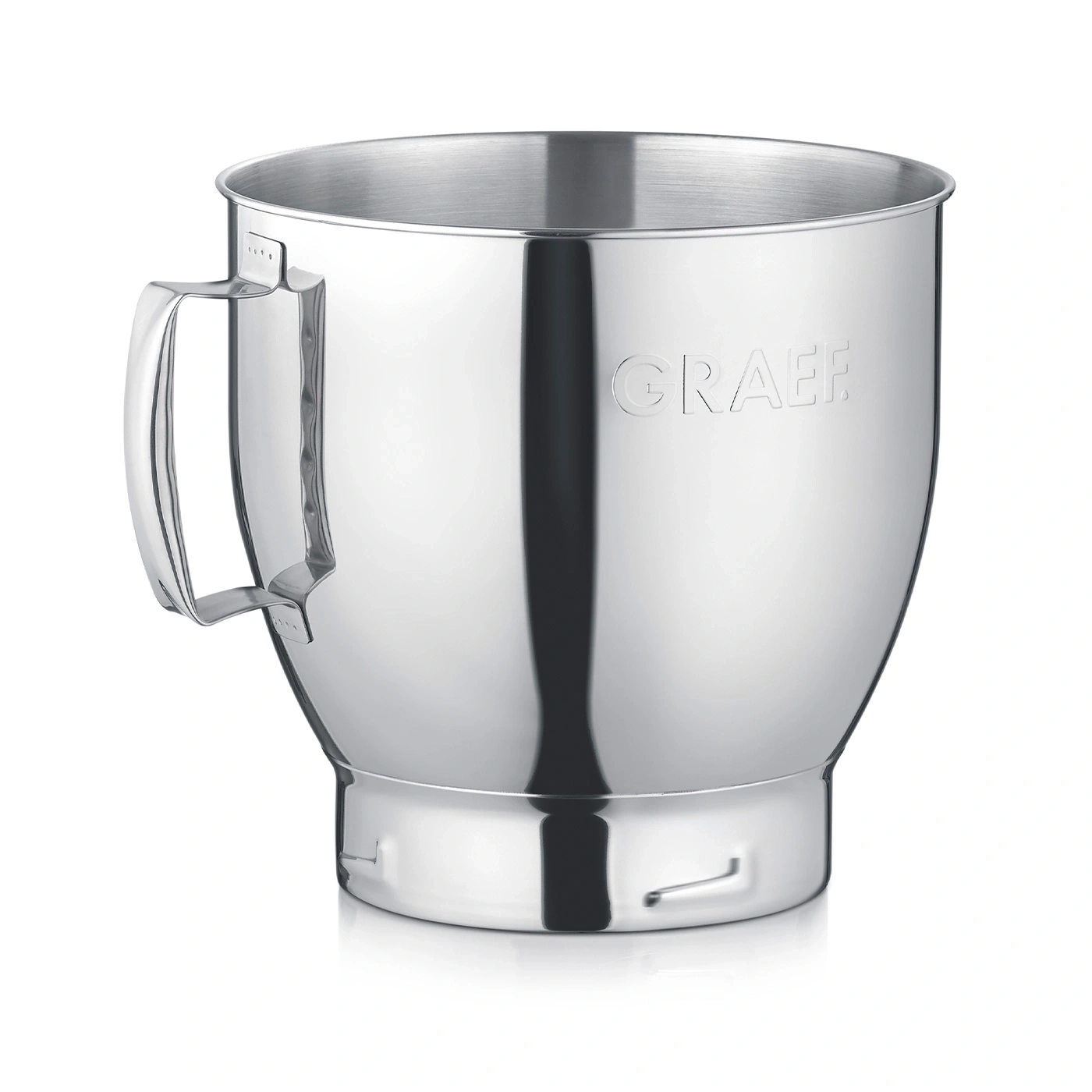 Edelstahl-Behälter mit Griff, poliert, GRAEF-Logo, glänzend, Küchenutensil, Metall