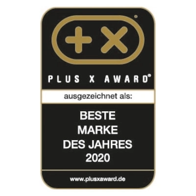 Plus X Award, Beste Marke des Jahres 2020, ausgezeichnet