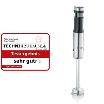 Akku-Stabmixer Graef HB 802, Testergebnis sehr gut (1,0), Spitzenklasse, Technik zu Hause