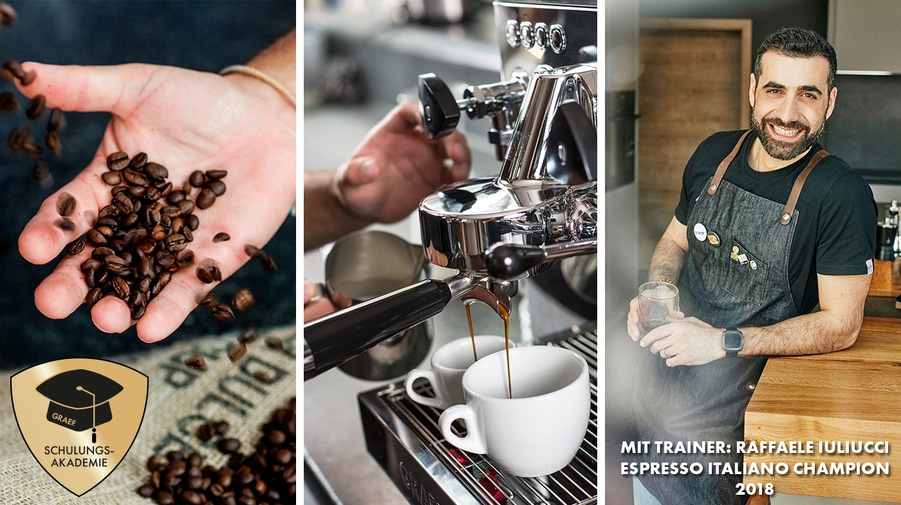 Kaffeebohnen, Espresso-Maschine, Raffaele Iuliucci, Espresso Italiano Champion 2018, Kaffeezubereitung