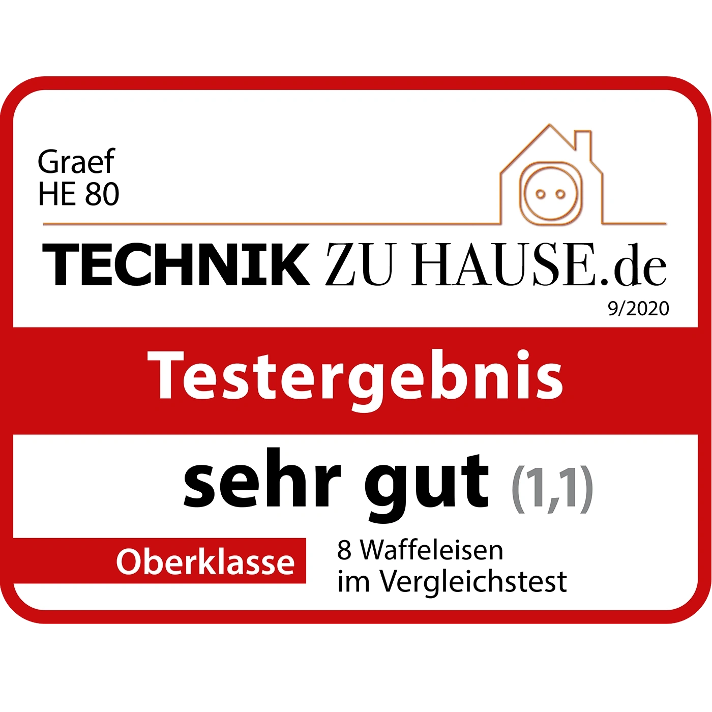 Graef HE 80, Technik zu Hause, Testergebnis sehr gut (1,1), Oberklasse, 9/2020