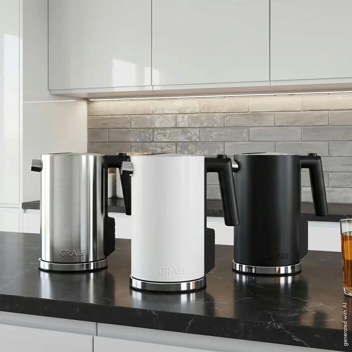 Edelstahl Wasserkocher WK900 1,2 Liter, mit Temperatureinstellung
