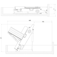 Trancheuse universelle UNA98 Se range dans un tiroir de votre cuisine !