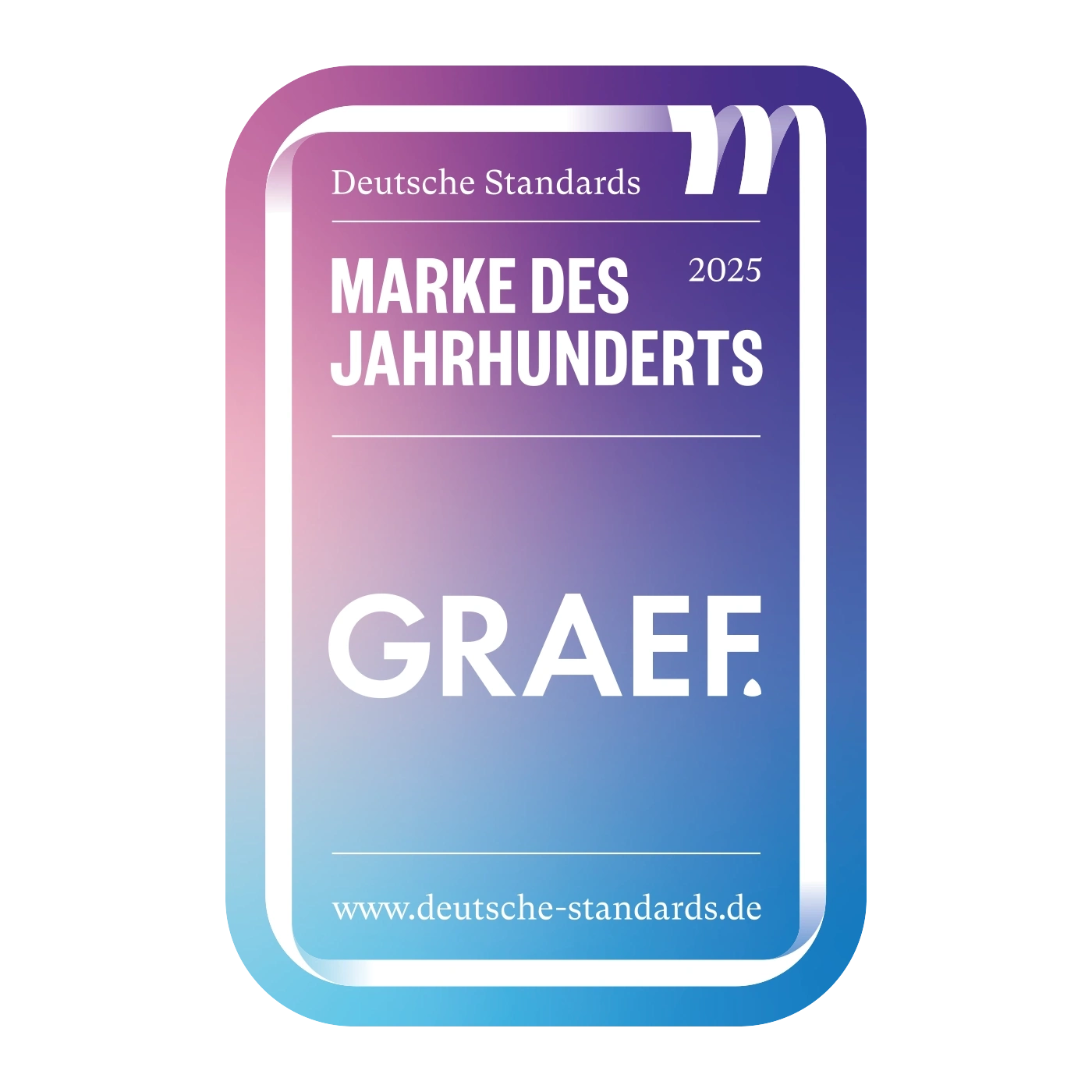 GRAEF, Marque du siècle, Deutsche Standards, 2025, www.deutsche-standards.de