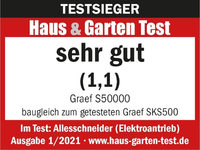 Résultat du test: Très bon pour Graef S50000, similaire à SKS500, Haus & Garten Test, numéro 1/2021