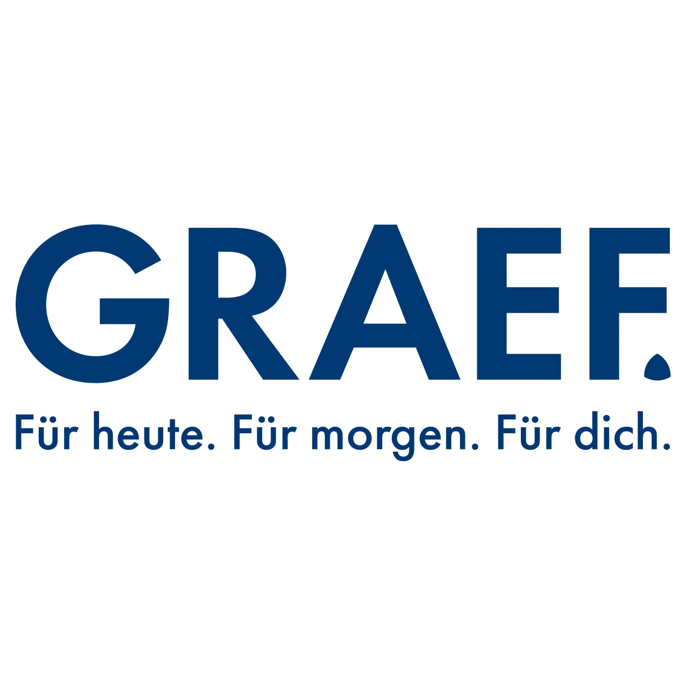 GRAEF Logo mit Slogan: Für heute. Für morgen. Für dich.