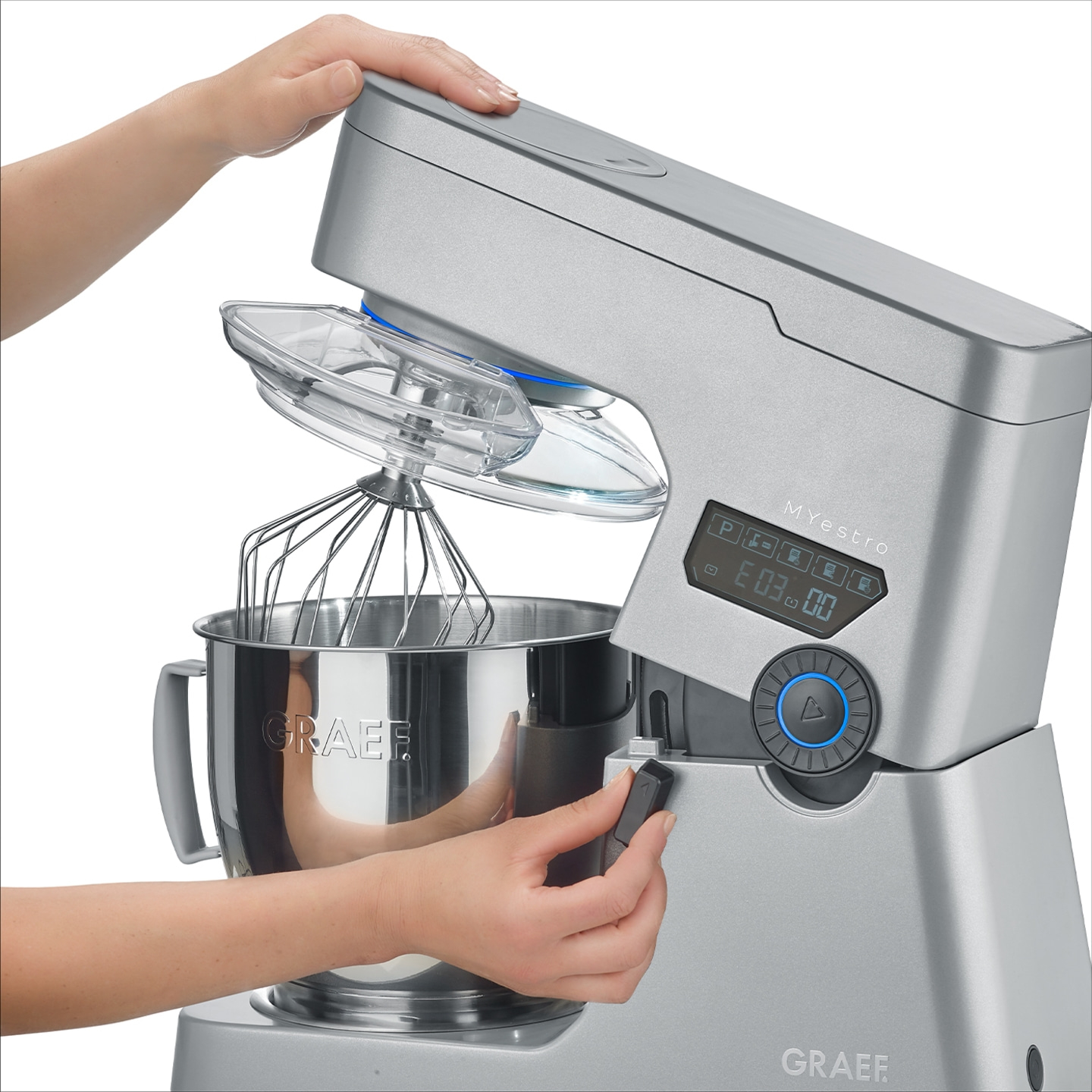 Stand mixer MYestro, Silver More power. More quantity. More GRAEF.