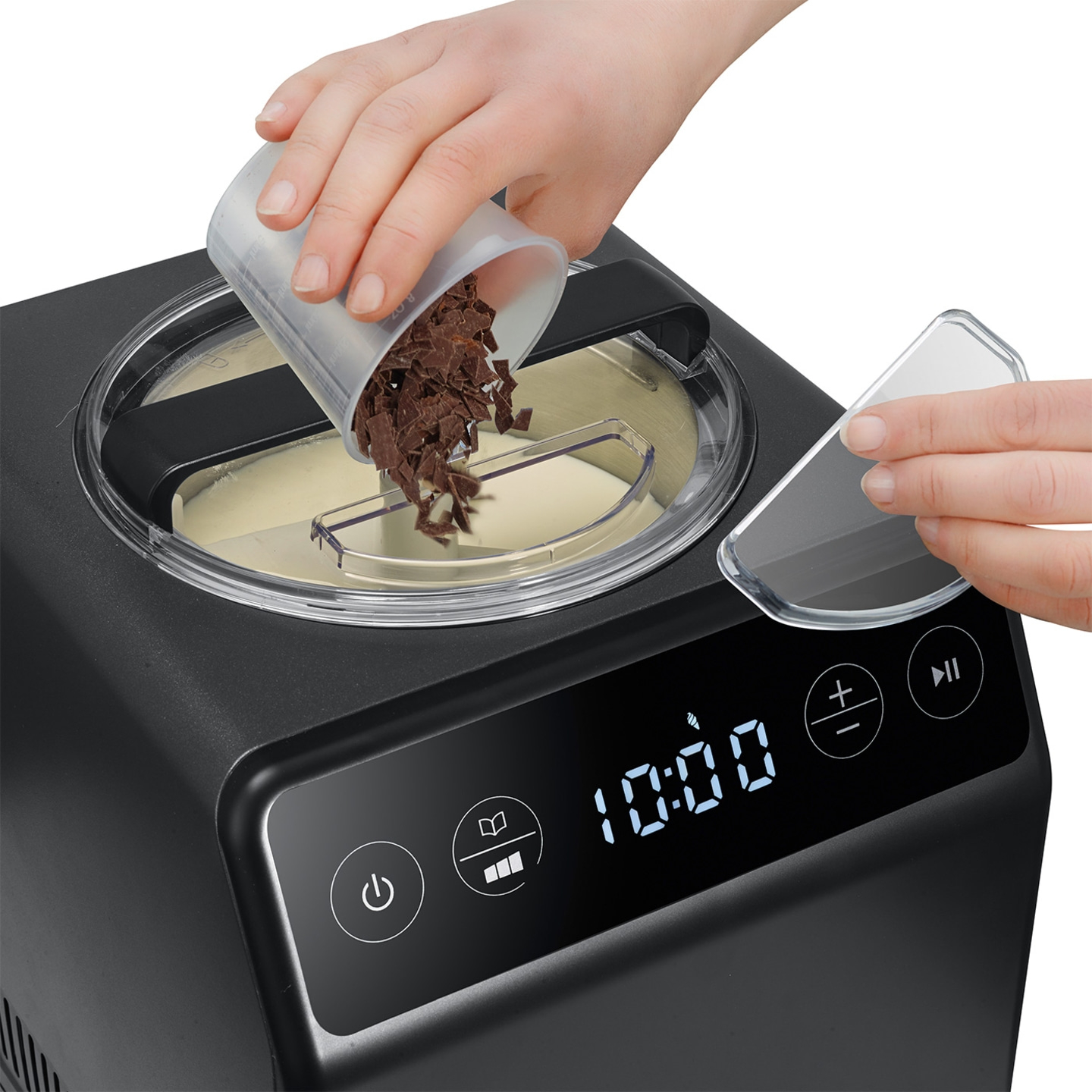 Eismaschine IM706, eisenglimmergrau 2-in-1 mit Joghurtfunktion