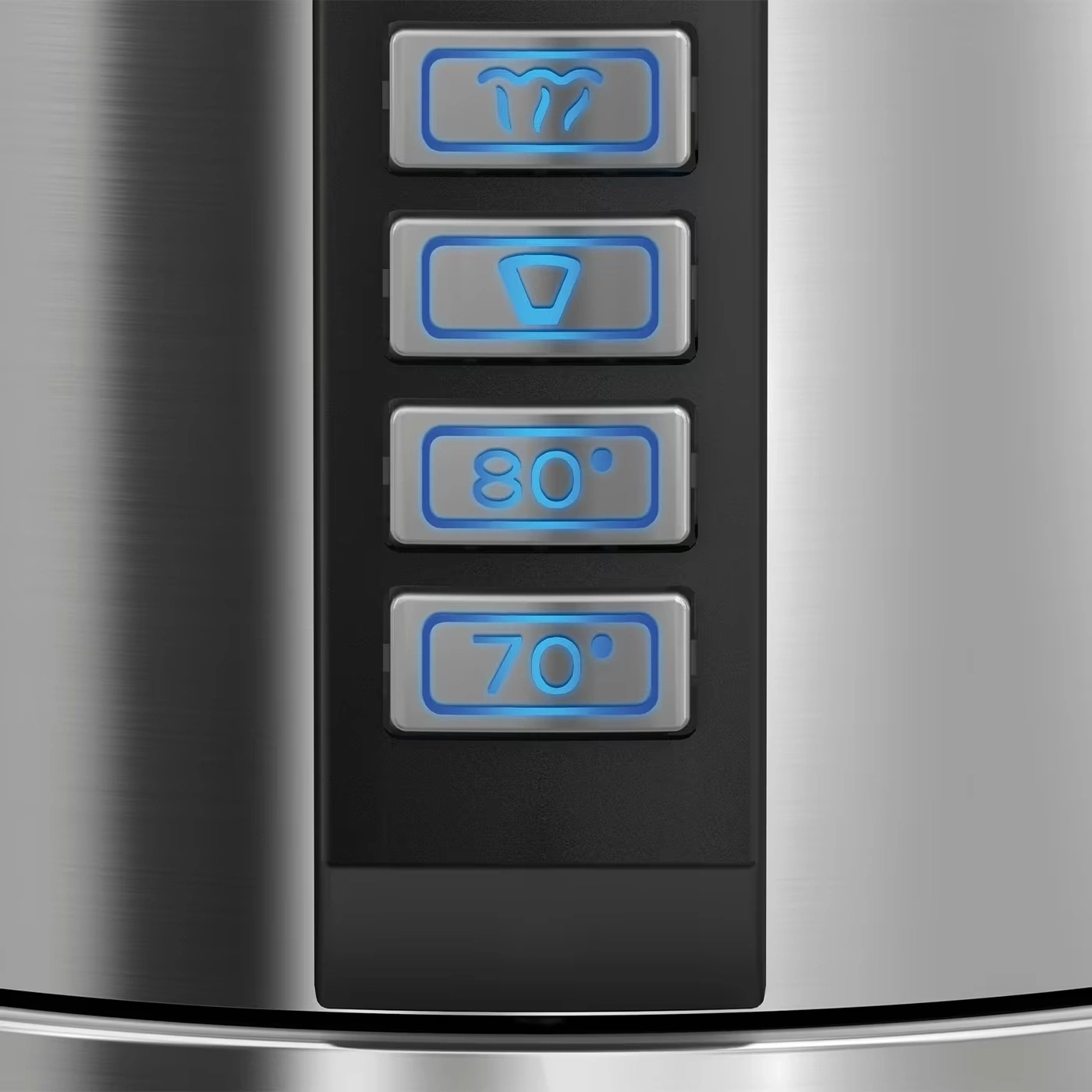 Bouilloire électrique en acier inoxydable WK900 1,2 litre, avec régulation de la température