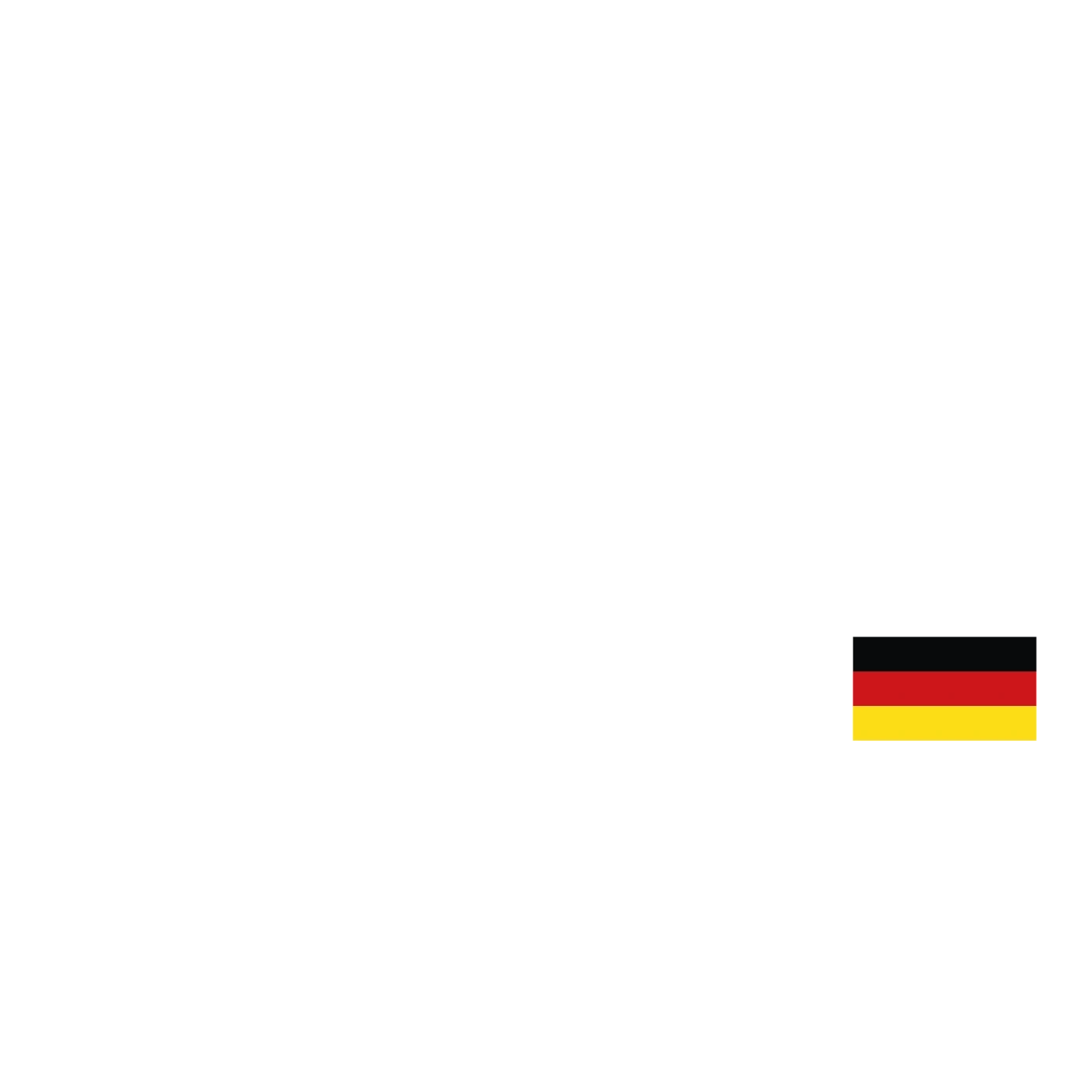 Fabriqué à la main en Allemagne, avec le drapeau allemand.