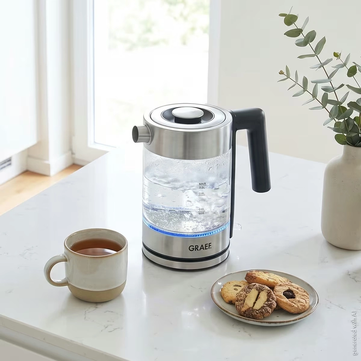 Bouilloire électrique en verre WK300 1,0 litre, petit & compact