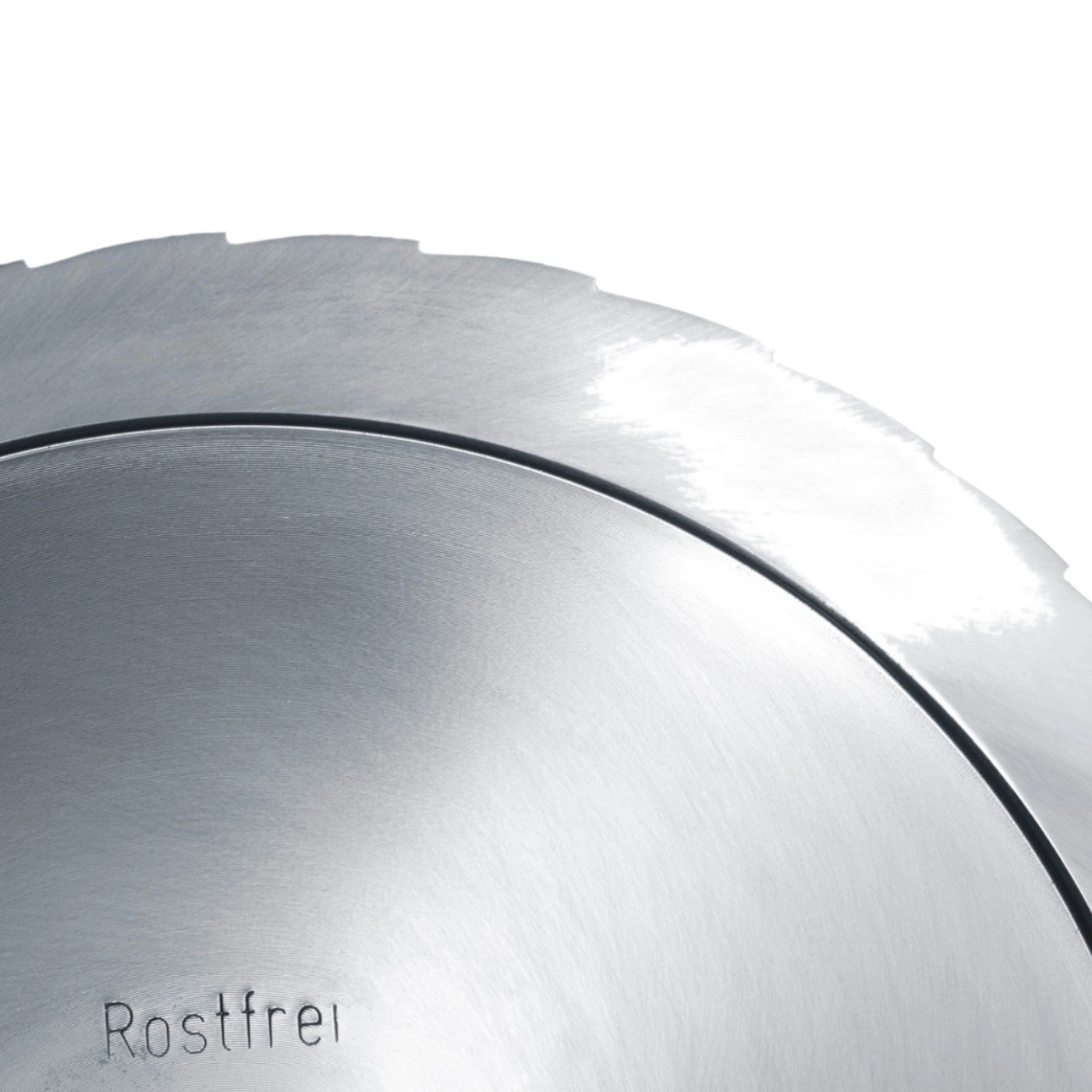 Kreissägeblatt aus Metall mit der Aufschrift Rostfrei