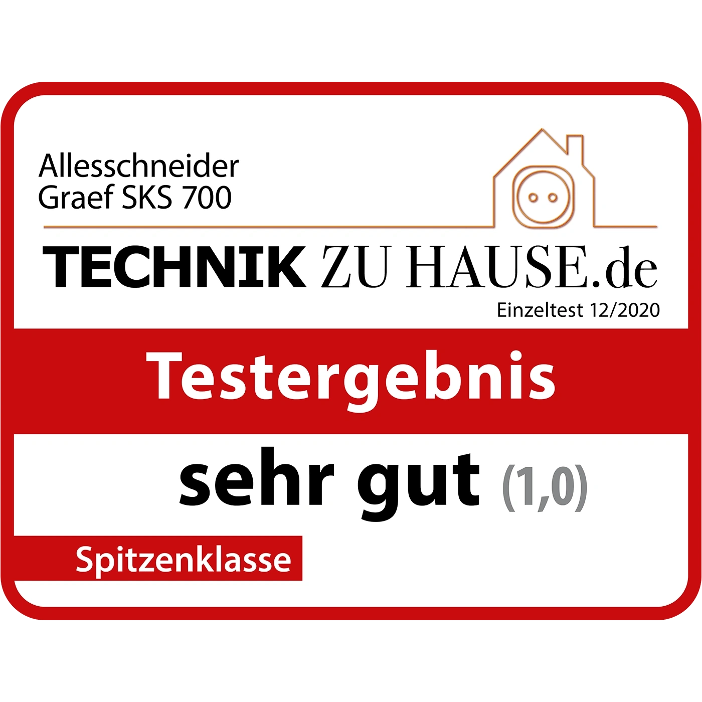 Allesschneider Graef SKS 700, Technik zu Hause, Test result very good (1.0), top class.