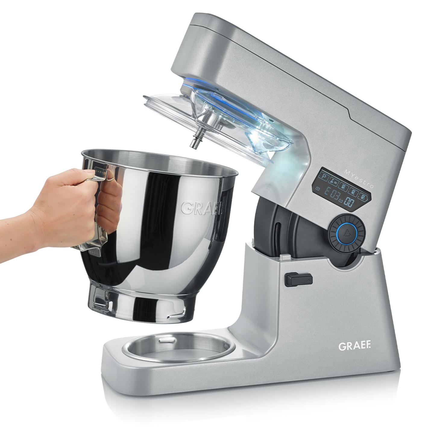 Stand mixer MYestro, Silver More power. More quantity. More GRAEF.