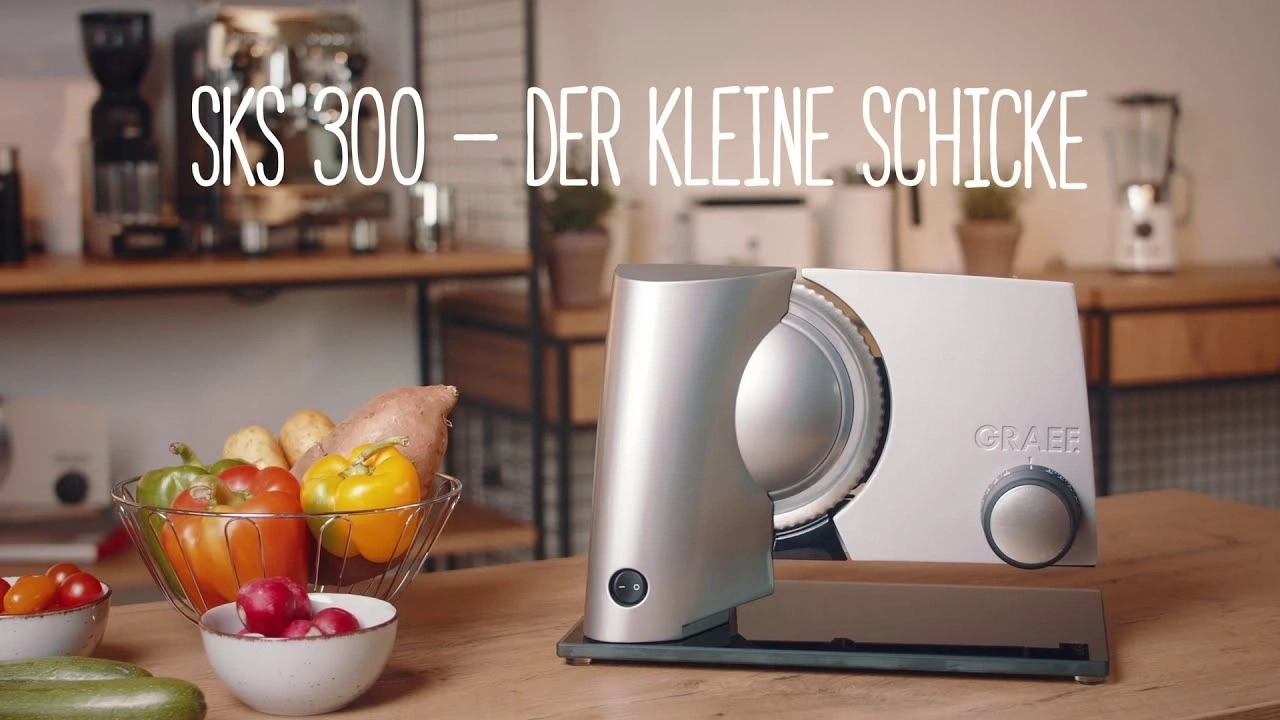 SKS 300 - DER KLEINE SCHICKE, trancheuse, Graef, cuisine, nourriture, légumes, fruits
