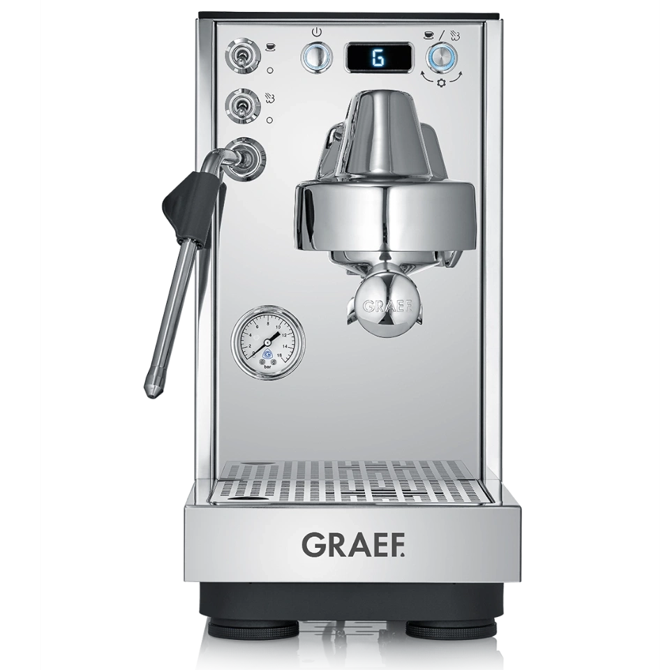 Graef Espressomaschine mit Dampfdüse und Manometer