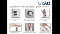 GRAEF Toaster: Goldbrauner Toast, Funktionen wie Stopp- und Defrost-Taste, Bräunungsgradregler, etc.
