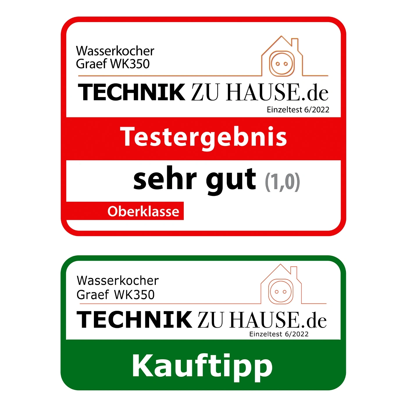 Wasserkocher Graef WK350, Testergebnis sehr gut, Kauftipp, Technik zu Hause