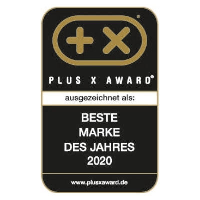 Plus X Award, Beste Marke des Jahres 2020, ausgezeichnet