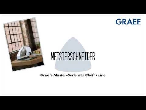 Graef MeisterSchneider, appareil de cuisine, Chef's Line, publicité produit, fond blanc, logo