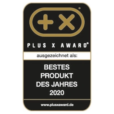 Plus X Award, bestes Produkt des Jahres 2020, ausgezeichnet