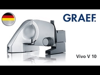 Graef Vivo V 10 Fleischschneider, Made in Germany, silberfarbenes Design